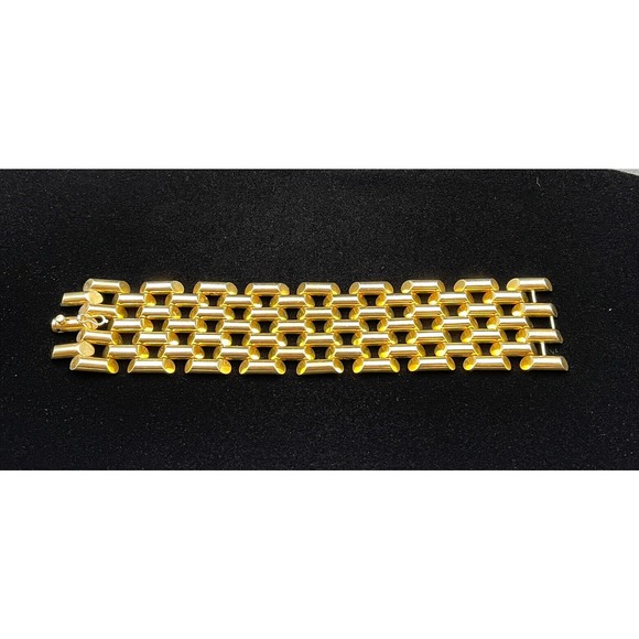 Antique Jewelry - Vintage 1940's Linear Link 14k Gold Bracelet 80+ G